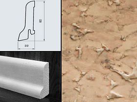 Плинтус шпонированный Burkle Пробка кремовая 60x22, 1 м.п.