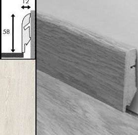 Плинтус Quick-Step QSSKR 58х12мм 03559 Дуб фантазийный белый, 1 м.п.