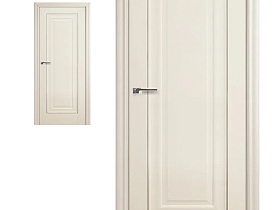 Межкомнатная дверь Profil Doors экошпон серия X 23X Ясень белый (Эш Вайт), глухое полотно (молдинг серебро)