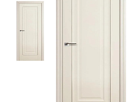 Межкомнатная дверь Profil Doors экошпон серия X 23X Ясень белый (Эш Вайт), глухое полотно (молдинг серебро)