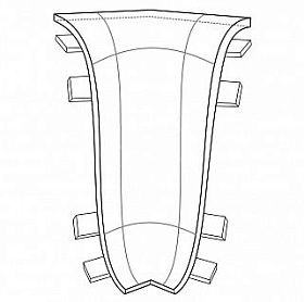 Угол внутренний для плинтуса Идеал Классик-55, К-П55-В (пластиковый с кабель-каналом) 291 орех, 55мм