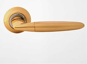 Межкомнатная дверная ручка Rossi JETA LD 92-1 SG/GP Золото матовое/золото