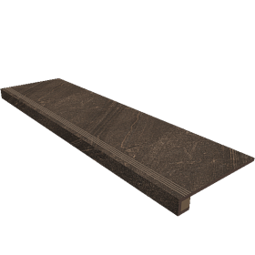 Комплект Gabbro (Ступень GB04 (33x120) непол. (прямоугол. бортик) + Подступенок (14,5x120))