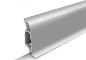 Напольный плинтус Идеал Классик К-П55п (пластиковый с кабель-каналом) 081 Металлик, 2200мм/55мм/22мм, 1 м.п.