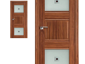 Межкомнатная дверь Profil Doors экошпон серия X 6X Орех Амари полотно со стеклом узор с фьюзингом