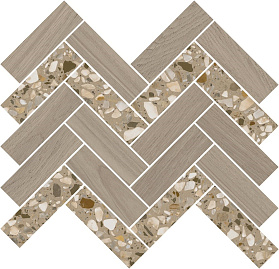 Декор Kerama Marazzi T042/SG5269 Монтиони мозаичный коричневый светлый матовый 34x35,5x0,9