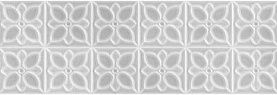 Керамическая плитка Meissen LBU093D Lissabon рельеф квадраты серый 25х75м, 1 м.кв.