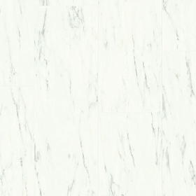 Виниловая модульная плитка Quick Step Ambient Glue 40136 Мрамор каррарский белый, 1 м.кв.