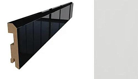 Плинтус плоский 2070х80х16мм для дверей Profil Doors серия LK, Белый Люкс