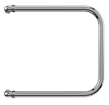Полотенцесушитель водяной Terminus П-образный БШ (500х400) с боковым подключением