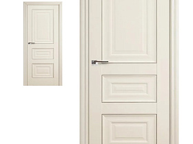 Межкомнатная дверь Profil Doors экошпон серия X 25X Ясень белый (Эш Вайт) глухое полотно (молдинг серебро)