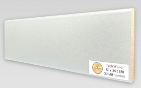 Плинтус МДФ TeckWood цветной прямой 80х10мм Серый, 1 м.п.