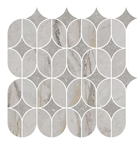 Декор наборный Kerama Marazzi Марокканская коллекция Ифран KMD2HID004BR серый светлый глянцевый обрезной 30x32,5x0,9
