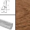 Плинтус шпонированный Burkle Орех 40x22, 1 м.п.
