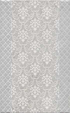 Декор Kerama Marazzi AZ\A053\6424 Мотиво серый светлый глянцевый 25x40x8