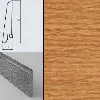 Плинтус шпонированный Burkle Дуб без покрытия 80x16, 1 м.п.