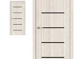 Межкомнатная дверь Браво Эко Шпон Мода-22 Black Line Ash White