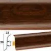 Напольный плинтус Cezar (пластиковый с кабель-каналом и прорезиненными краями) 185, 1 м.п.