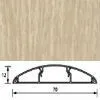 Наличник полукруглый пластиковый, с кабель-каналом Идеал, дуб светлый