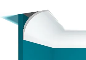Карниз Перфект Плюс гладкий P46 88х85х2000 мм, 1 м.п.
