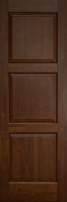 Межкомнатная дверь из массива ольхи Ока Турин Античный Орех, глухое полотно