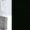 Плинтус шпонированный Burkle Черный 95х15, 1 м.п.