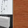 Плинтус шпонированный Burkle Бук махагон 60x15, 1 м.п.
