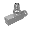 Вентиль запорный угловой квадратный 3/4"х1/2" г/ш