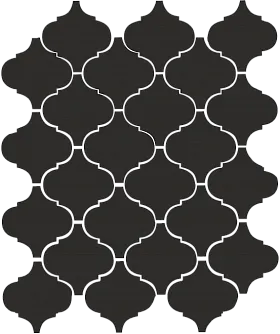 Керамическая плитка Kerama Marazzi 65001 Арабески глянцевый черный 26х30, 1 кв.м.